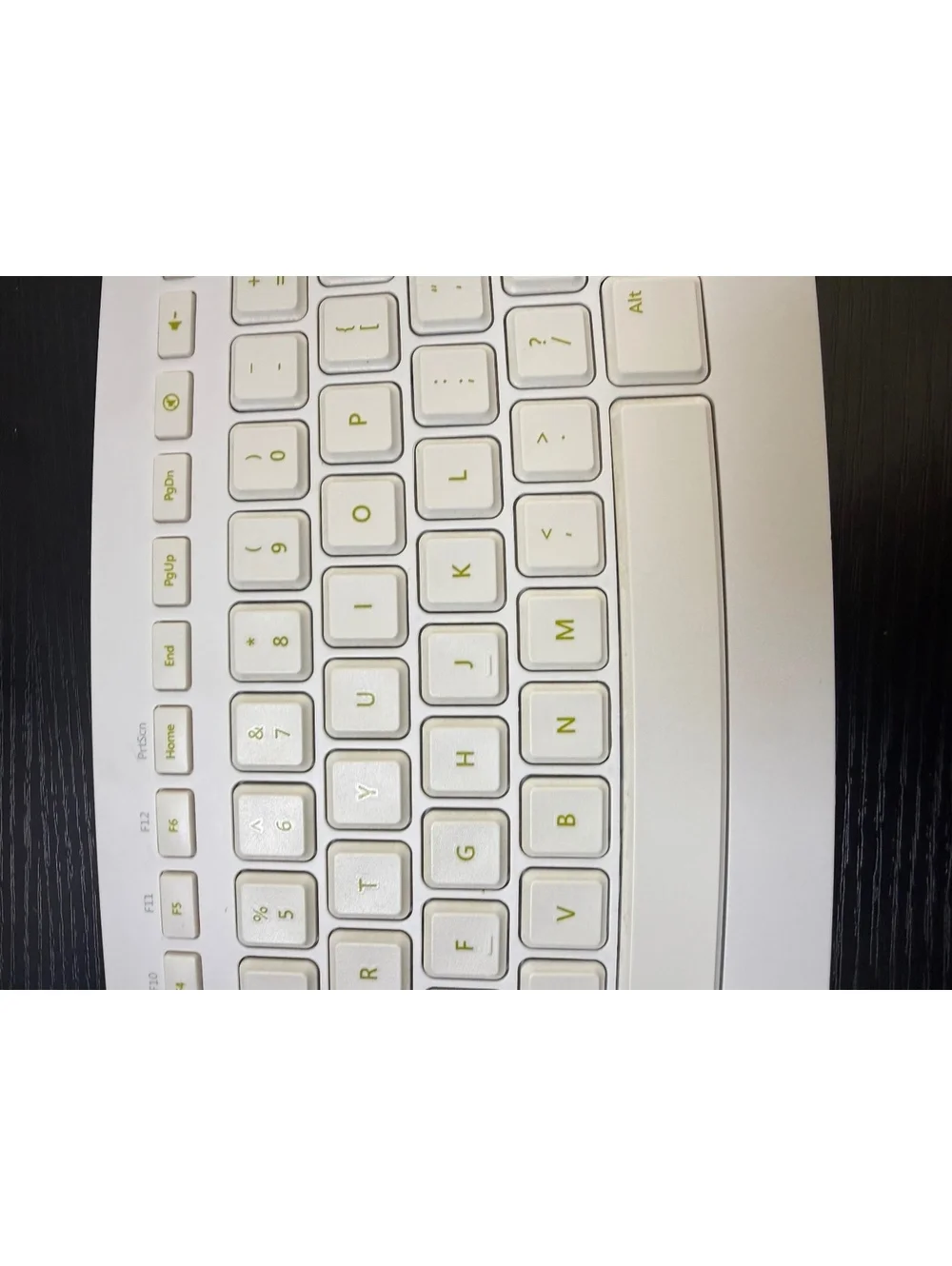 Microsoft Arc Keyboard 1392 Wireless no dongle  White and Lime Green